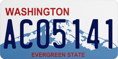 WA license plate ACO5141