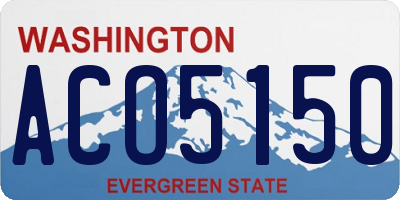 WA license plate ACO5150