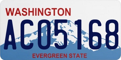 WA license plate ACO5168