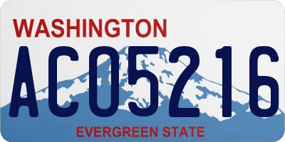 WA license plate ACO5216