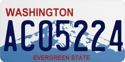WA license plate ACO5224