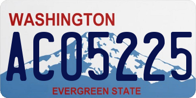 WA license plate ACO5225