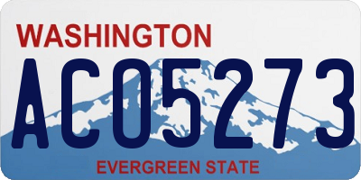 WA license plate ACO5273