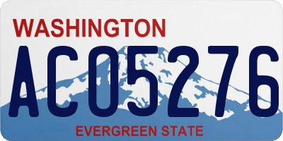 WA license plate ACO5276