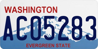 WA license plate ACO5283