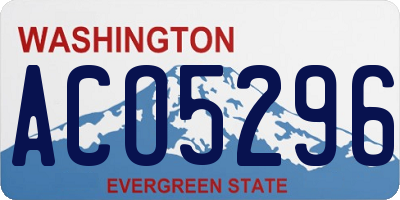 WA license plate ACO5296