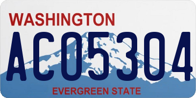 WA license plate ACO5304