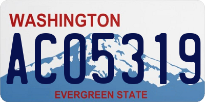 WA license plate ACO5319