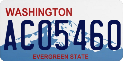 WA license plate ACO5460