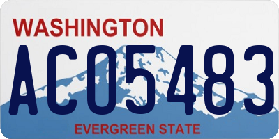 WA license plate ACO5483