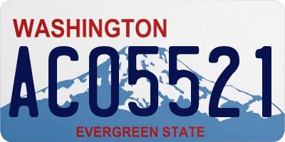WA license plate ACO5521