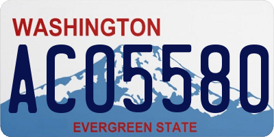 WA license plate ACO5580
