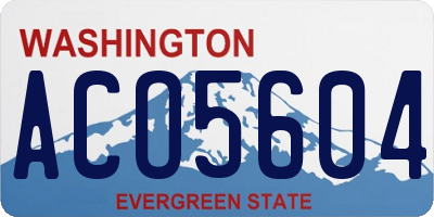 WA license plate ACO5604