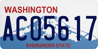 WA license plate ACO5617