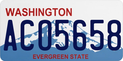 WA license plate ACO5658