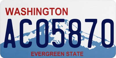 WA license plate ACO5870