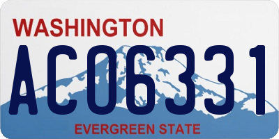 WA license plate ACO6331