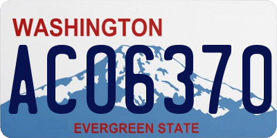 WA license plate ACO6370