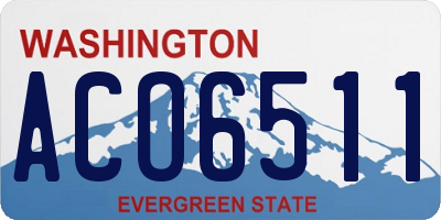 WA license plate ACO6511