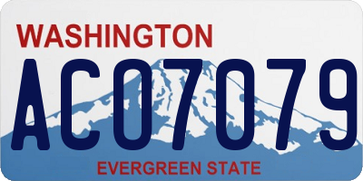 WA license plate ACO7079