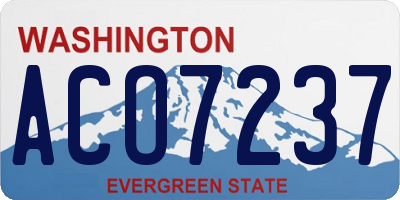 WA license plate ACO7237