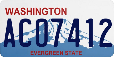 WA license plate ACO7412