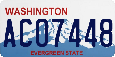 WA license plate ACO7448