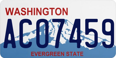 WA license plate ACO7459