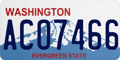 WA license plate ACO7466
