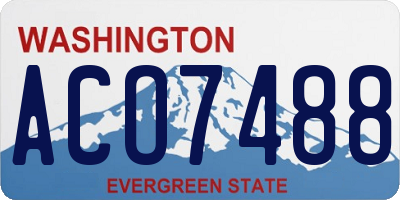 WA license plate ACO7488