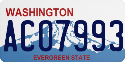 WA license plate ACO7993