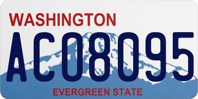 WA license plate ACO8095