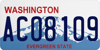 WA license plate ACO8109