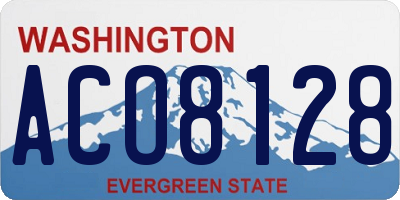 WA license plate ACO8128
