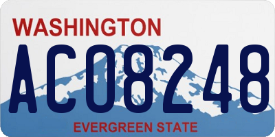WA license plate ACO8248