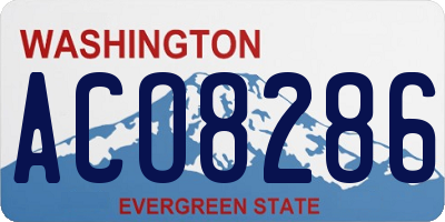 WA license plate ACO8286