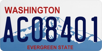 WA license plate ACO8401