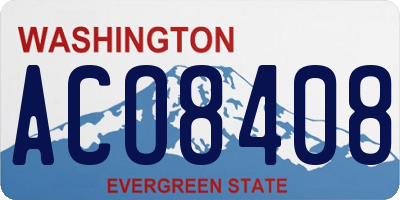WA license plate ACO8408