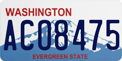 WA license plate ACO8475