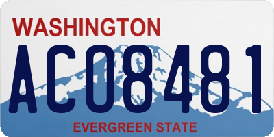WA license plate ACO8481