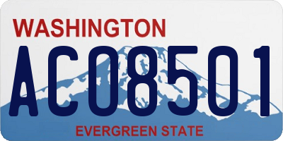 WA license plate ACO8501