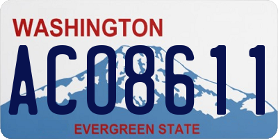 WA license plate ACO8611