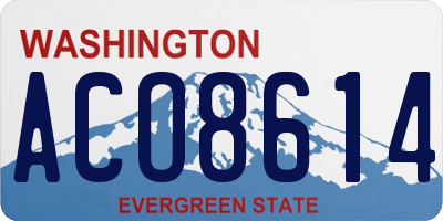 WA license plate ACO8614