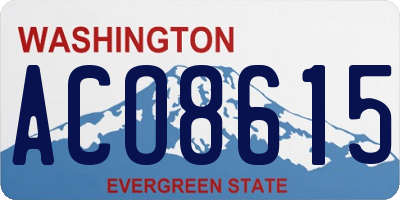 WA license plate ACO8615