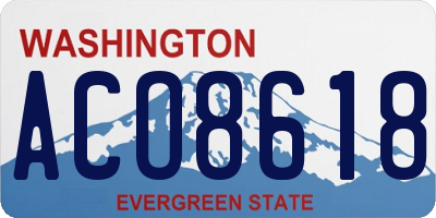 WA license plate ACO8618