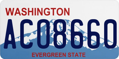 WA license plate ACO8660