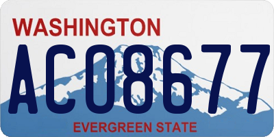 WA license plate ACO8677