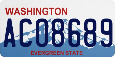 WA license plate ACO8689