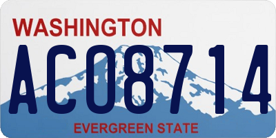 WA license plate ACO8714