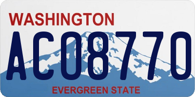 WA license plate ACO8770
